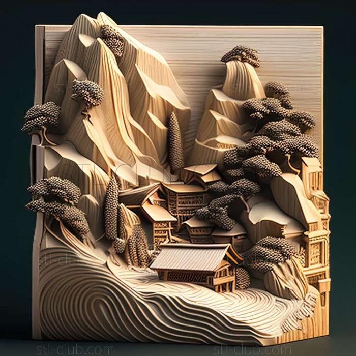 3D model Kusatsu in Japan (STL)